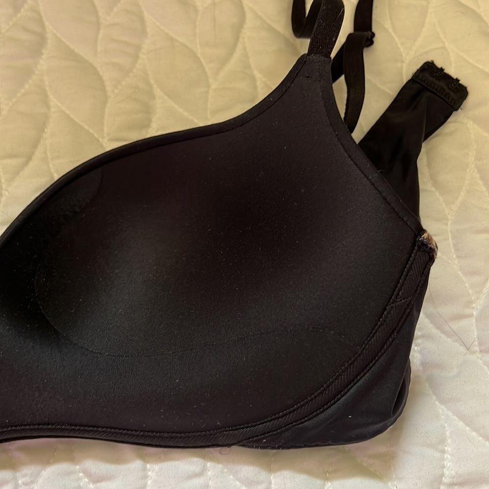 Victoria’s Secret Black & Leopard Print Balconet Bra - Size 34C - Picture 8 of 11